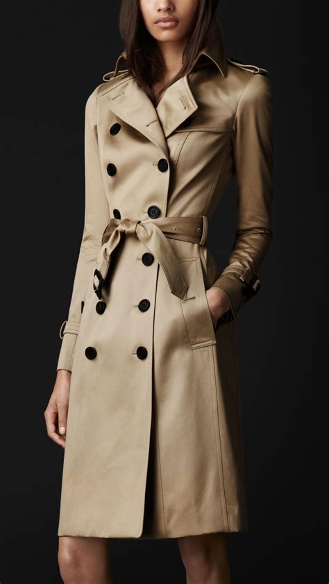 cotton trench coat by burberry|burberry trench coats for women.